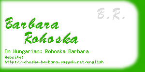 barbara rohoska business card